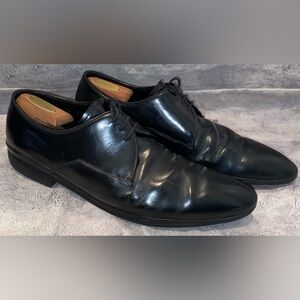 Prada Black Lace Up Derby Oxford Dress Shoes Black Work Office Wedding 12 Italy